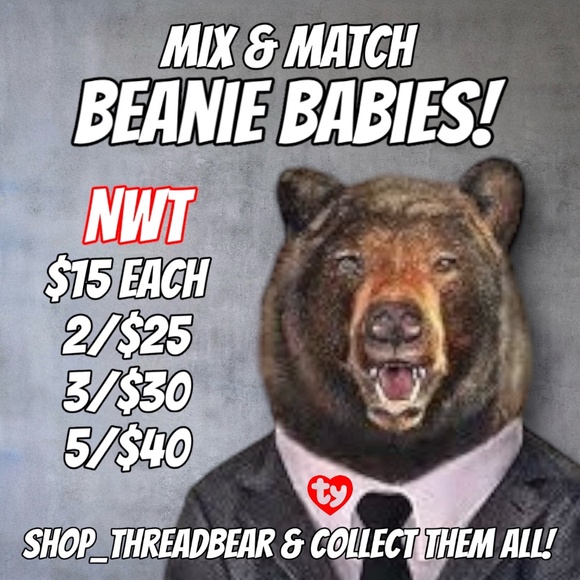 Farm Babies! [2/$25 - 3/$30] Ty Beanies: Derby Ewey Fleece Fleece Nibbler & Roam - Picture 5 of 13